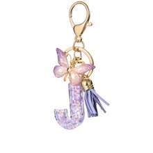 1pc Handmade Crystal Resin Butterfly & Letter Keychain, Tassel Keyring, Small Gift For Wedding, Birthday, Baby Shower, Travel Souvenir, Graduation, Housewarming, Party (5 Styles Available) - Multicolor - View 50