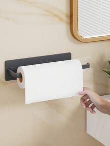 Giá treo khăn giấy gắn tường: Được thiết kế để đựng cuộn giấy vệ sinh, màng bọc thực phẩm, khăn lau, v.v., thích hợp cho nhà bếp và phòng tắm, một phụ kiện phòng tắm và trang trí nhà cửa lý tưởng, giá đỡ tiện dụng được làm từ chất liệu ABS. - Nhiều màu - Xem 7