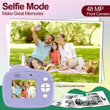 Kids Camera Camera, Kids Toy, Front & Rear Dual CamerasCapture Fun In An Instant! Portable & Kid Friendly Ultra HD 1080 Video 2.4-Inch Screen Children's Camera With Printing Paper, Children's Digital Camera 3-12 Year Old Children's Christmas And Halloween Gifts, Toy Camera[Three Options To Choose From:Single Machines, Single Machines+32GB Card Sets And Single Machines+32GB Card +5 Rolls Paper Sets] - XX-multicolor - View 10