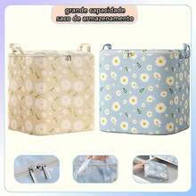KIT 3 100L/145L/175L Large Capacity Multifunctional Storage Box For Quilts And Household Clothes - 145L(黃色雛菊)2 件 - 查看 1