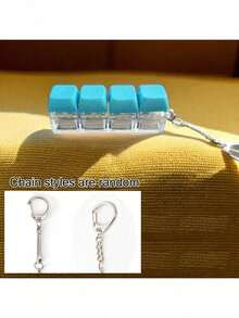 1pc Keyboard Cap Keychain - Stress Relief Tool, Square Keyboard Pendant, Finger Press Stress Relief Accessory, Excellent Decoration For Handbags And Backpacks - Multicolor - View 10