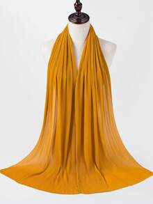 1 buc. Eșarfă hijab musulmană din șifon plisat pentru femei - Multicolor - Vizualizare 5