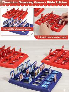 圣经人物棋盘游戏，包含24位经典圣经人物的生平故事和经文卡片，趣味十足的家族身份识别游戏，适合聚会和游戏之夜，基督教和天主教礼物 - 彩色 - 查看 8