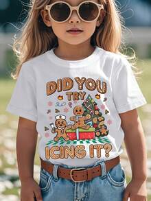 Divertida camiseta navideña '¿Has probado el glaseado?' con patrón de enfermera de jengibre - diseño retro de vacaciones con dulces y glaseado, camiseta de cuello redondo suave para niños y niñas, adecuada para ropa casual y atuendos de navideña en todas las estaciones (talla 2T-16), camiseta de jengibre navideña, camiseta para niños, camiseta para adolescentes, camiseta con patrón de jengibre, camiseta, camiseta para niños, camiseta antigua, camiseta del primer día de clases para niños, camiseta con patrón de jengibre para niños, camiseta de Acción de Gracias para niños, camiseta con patrón de jengibre para niñas, camiseta cristiana para niños, camiseta para niños pequeños - Blanco - Ver 8