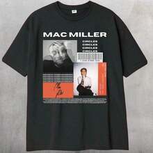 Miller Circles Graphic Tee - Retro Vintage Album Streetwear T-Shirt, Mens & Womens Music Lover Gift, Rnb Hip Hop Tee, Band Merch - màu đen - Xem 1