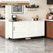 Mueble Organizador De Cocina Minimalista Moderno 120*40*75cm