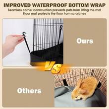 12 Panels Small Animal Playpen With Waterproof Mat - Durable Metal Wire Yard Fence For Guinea Pigs Kittens Puppies Hamsters And Hedgehogs - Indoor And Outdoor Pet Cage - 12片金屬板,附防水墊 - 查看 6
