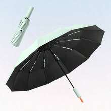 72 Bone Super Strong Windproof Automatic Sun Umbrella For Men Women Large Rainproof Sun-Proof UV Protection Folding Men Umbrellas (Yellow) Summer Cooling, Beach, Travel - 綠色 - 查看 3