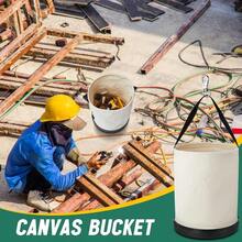 Paquete de 1 cubeta de herramientas de lona multiusos de 15 x 12 pulgadas organizador de herramientas de camión con gancho de metal inferior de plástico para accesorios de trabajo de - Turquesa - Ver 6