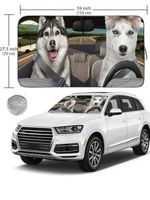 210T Foldable Car Windshield Sun Shade, Keeps Vehicle Cool