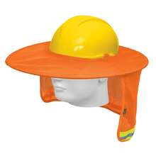 2-Piece Kit - Foldable Helmet Sunshade, Orange With Reflective Material - Orange - View 7