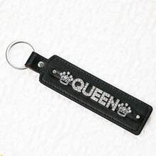 Custom Rhinestone Name Keychain, Personalized Leather Car Accessory, Letter Keychain, Backpack Charm - Multicolor - View 23