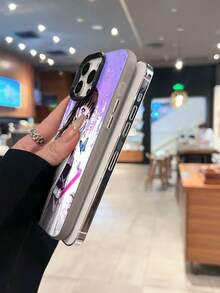 Anime girl with purple eyes and butterflies. This stylish phone case is compatible with iPhone 16, 15, 14 Pro Max, 13, 12, 11, XR, and XS Plus models. Made of TPU silicone, it offers shock and drop protection and a superior feel. It's an ideal gift for family, friends, and loved ones, and a perfect choice for Christmas, - Negro - Ver 6