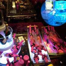 Pack Of 24 Glowing Ice Cubes, Multi-Colored LED Ice Cubes, Twinkling In The Dark, Suitable For Club, Party, And Wedding Decorations. - 彩色 - 查看 2
