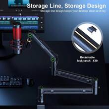 Microphone ArmAokeo AK-58i Desk Low Profile Mic Boom Arm Stand Suitable For Blue  Snowball ICE HyperX QuadCast SoloCast Elgato Wave Etc - AK-58i - View 5