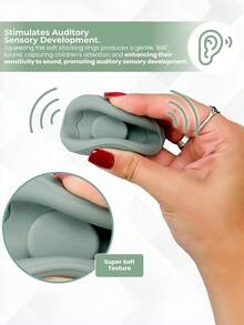 蒙特梭利叠叠杯玩具，婴儿玩具，软橡胶积木，适合6-12个月宝宝，柔软婴儿玩具，婴儿感官玩具，叠叠杯软积木，防止拉扯宝宝头发，婴儿玩具，幼儿玩具，婴儿必备品，洗澡玩具，玩具，婴儿玩具，新生儿礼物