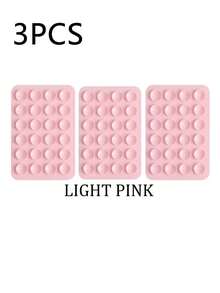 Double-Sided Silicone Phone Grip Handle, Suction Cup Phone Case Stand, Hands-Free Sticky Phone Holder, Suitable For Selfie And Video, Phone Finger Grip Stand, Wall Mounted, Car Mount, Applicable For Home, Office, Bathroom, Kitchen, Easy To Clean, No Trace, Soft Touch, Reusable Phone Accessory