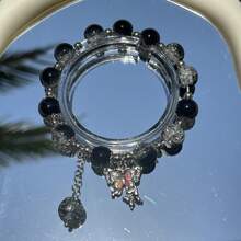 1 件星月手链，空心星星和月亮吊坠首饰，多种颜色可选，适合男士和女士，是送给朋友和情侣的理想礼物，适合约会、日常佩戴和派对 - 星空之月手鍊 - 查看 9