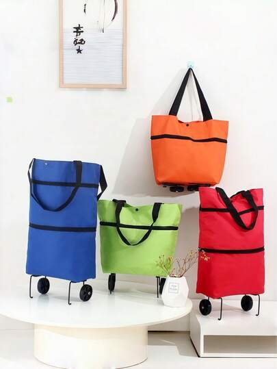 1pc Foldable Shopping Bag, Portable Lightweight Tote Bag, Suitable For Outdoor Camping Storage, Outdoor Camping Trolley, Outdoor Camping Accessories, Outdoor Sports Accessories, Waterproof Handbag, Large Capacity Foldable Supermarket Shopping Bag, Foldable Storage Pouch, Sturdy Reusable Grocery Tote Bag, Suitable For Supermarket Shopping, Farmers Market, Daily Commute Storage, Outdoor Picnic, Also Can Be Used As Shopping Item, Portable Storage Tool And Travel Pouch