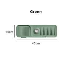 1pc Faucet Drip Mat - Dish Soap Sponge Holder Tray - Kitchen Sink Accessories Small Tool Bathroom Countertop Drying Mat Anti-Splash Board