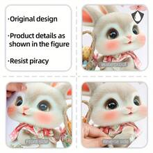 1pc Cute Easter Bunny & Eggs Window Cling, Double-Sided Transparent Static Cling Glass Sticker, Suitable For Spring Easter Bedroom, Living Room, Home, Cabinet Window Decor - Multicolor - View 6