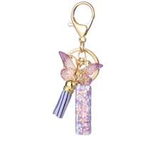 1pc Handmade Crystal Resin Butterfly & Letter Keychain, Tassel Keyring, Small Gift For Wedding, Birthday, Baby Shower, Travel Souvenir, Graduation, Housewarming, Party (5 Styles Available) - Multicolor - View 137