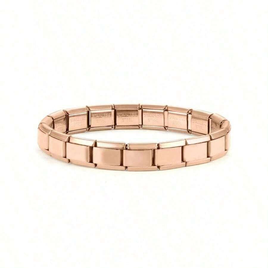 Valentine's Day1pc Fashionable Punk Style Square Elastic Splicing Bracelet Choice Women Wife Girlfriend Close Friends - Bracelet - View 1