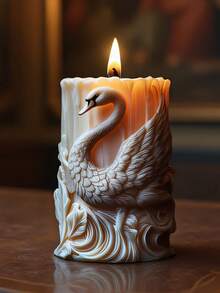 1个天鹅造型蜡烛硅胶模具 - 白色 - 查看 5