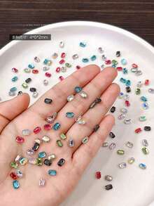 (متوفرة بألوان متعددة) ملحقات فن الأظافر عالية الجودة - 30 قطعة مختلطة من الراين ستون الزجاجي الشفاف ثلاثي الأبعاد، زخارف أظافر بشكل قلب وغير متماثل، لوازم الأظافر، أحجار الأظافر - متعدد الألوان - مشاهدة 18
