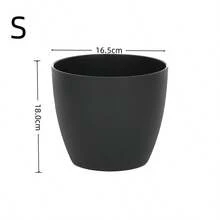 1pc Ceramic Planter, Indoor Plant Pot, Matte Faux Stone Bonsai Flower Pot, Balcony Planter, Home Decor, Large Capacity Plant Growth Cultivation Pot, Room Decoration - Multicolor - View 26