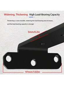 4pcs Black 4-Inch Invisible Wall Mount Brackets - Versatile, Sturdy Metal Shelf Supports For Drywall & Concrete Walls - Black - View 8