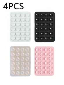 Double-Sided Silicone Phone Grip Handle, Suction Cup Phone Case Stand, Hands-Free Sticky Phone Holder, Suitable For Selfie And Video, Phone Finger Grip Stand, Wall Mounted, Car Mount, Applicable For Home, Office, Bathroom, Kitchen, Easy To Clean, No Trace, Soft Touch, Reusable Phone Accessory