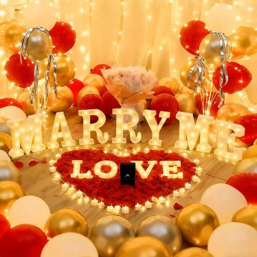 1200 Red Rose Petals - Artificial Fake Rose Flower Petals For Valentine's Day,Wedding Decorations, Romantic Proposal, Anniversary, Party, Aisle Decor, Flower Girl - 預設 - 查看 1