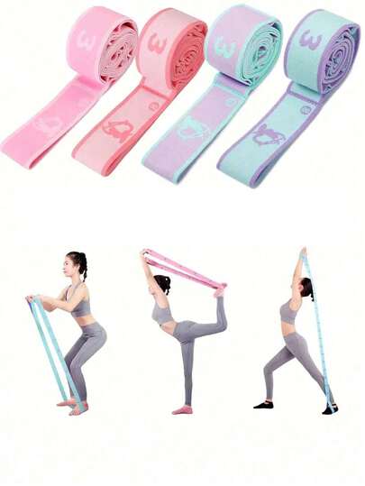 Yoga Stretch Strap With Resistance Band, Yoga Stretch Tension Band Extra Long With Loops, Resistance Band - Yoga Stretch Strap, Ballet Turnout Trainer, Suitable For Stretching Equipment, Sports And Flexibility Training - Fascia, Hamstring And Leg Stretch Strap, Digital Elastic Band Dance Special Training Resistance Band Contraction Band Chest Expander Fitness Body.