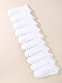 10/30 perechi șosete unisex subțiri, respirabile, confortabile, rezistente la mirosuri, care absorb umezeala, cu croială joasă, șosete casual de culoare solidă, șosete pentru copii și șosete de echipaj, potrivite pentru primăvară, vară, toamnă și iarnă