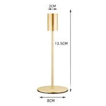 1 Pair Simple Gold & Black Candle Holders, Modern Decorative Candle Holders, Suitable For Weddings, Holidays, Fireplace Mantels, Home Parties | Elegant Tableware, Metal Material, Decorative Candle Holders For Holiday Scenes - Gold - View 12