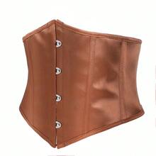 1pc Women's Short Waist Cincher, Bust Enhancing Waist Trainer, Suitable For Daily Wear And Halloween - Coffee Brown - View 1