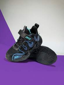 زوج من أحذية كرة السلة منخفضة القمة للأطفال، من مواد خاصة للجزء العلوي، وبطانة سميكة مانعة للانزلاق، عصرية متعددة الاستخدامات، مناسبة للارتداء اليومي، إغلاق قابل للتعديل، سهلة الارتداء والخلع، أحذية رياضية ضخمة رجعية، للربيع/الخريف - متعدد الألوان - مشاهدة 5