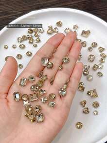(متوفرة بألوان متعددة) ملحقات فن الأظافر عالية الجودة - 30 قطعة مختلطة من الراين ستون الزجاجي الشفاف ثلاثي الأبعاد، زخارف أظافر بشكل قلب وغير متماثل، لوازم الأظافر، أحجار الأظافر - متعدد الألوان - مشاهدة 41