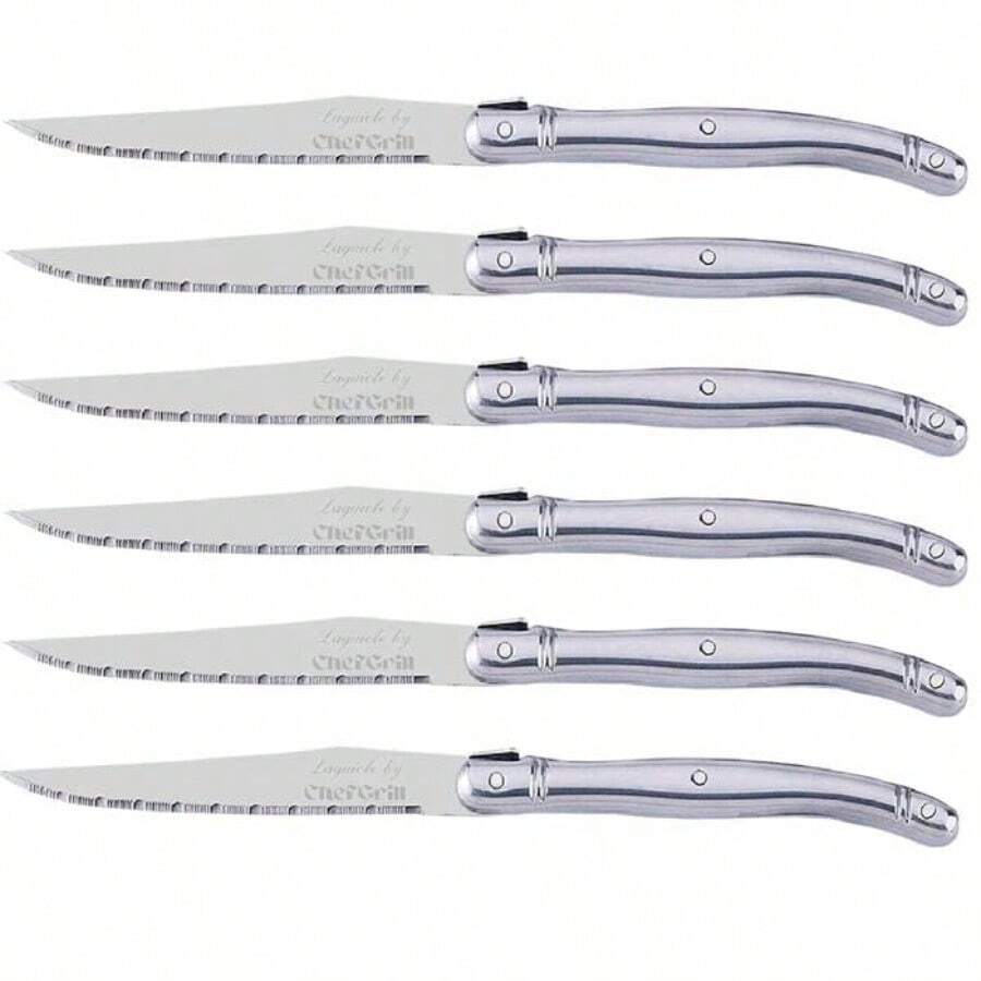 Juego Cuchillos Especializados LanguioleSilver MXLOS-006 6 pzas 23 cm Plata Acero Inoxidable Cuchillo para carne. - como en la foto - Ver 1