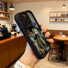 Cubierta de teléfono con diseño de bruja mágica verde y sombrero negro con flor púrpura para iPhone 14 Pro Max funda protectora de silicona negra ideal para uso diario en cafeterías y salas de estar,Aplicable a los teléfonos de la serie Apple y Galaxy - Blanco - Ver 6