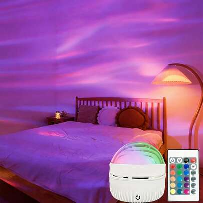 LED Aurora Projection Light - Northern Lights Effect, Remote Control Color Changing Light Show, Suitable For Bedroom, Living Room, Office And Party Decoration, Perfect Gift For Teenagers | USB Powered Lighting Decor