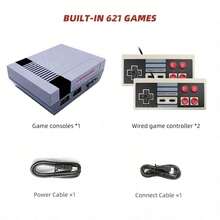 Consolas de videojuegos retro de 8 bits FHD Mini Game Stick con 620 juegos incorporados, 2 mandos clásicos, recreación de juegos clásicos - Blanco - Ver 10