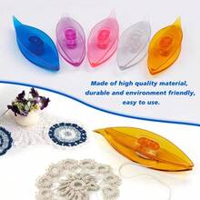 10 Pcs Transparent Color 10Pcs - BUTUZE Durable Practical Tatting Shuttle Kit with Two Tatting Needles 6 PCS Tatting Shuttles with Comfortable Grip for Sewing Patterns Needn't Any Other Knitting Needle - Color Transparente 10 unidades - Ver 3