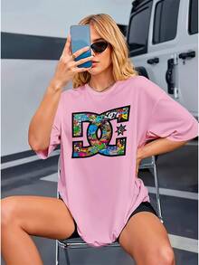 Basic DC Collage Unisex T-Shirt DTF Ref4227 - Hồng - Xem 6