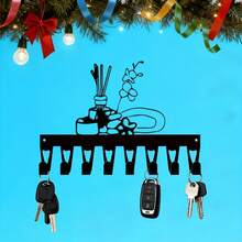 CIF BUY 1件套二合一香薰扩散器及兰花壁钩，8钩铁艺置物架，适用于浴室、卧室及客厅，节省空间。可用于房间装饰、墙面装饰、家居装饰、浴室装饰、咖啡吧用品、墙面艺术、婚礼装饰。 - 彩色 - 查看 7