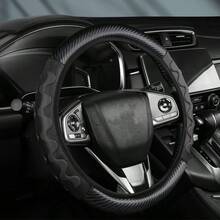 15 Inch Silicone Carbon Fiber Pattern Elastic Steering Wheel Cover - One Size - View 11