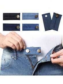 裤子加长套装，包含裤子纽扣加长器、吊带扣、腰带加长扣、弹性腰带加长器、互锁式腰带加长纽扣、弹性腰带加长器、可调节牛仔裤纽扣加长器，男女通用DIY服装配件，可调节弹性腰带加长器，适用于牛仔裤和休闲裤，无缝设计，易于安装的纽扣。