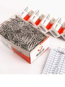 80/100pcs Portable Card Clip Decoration Data Storage Clips, File Bookmarks, 29mm U-Shaped Stationery, Back To School Season - Multicolor - View 4