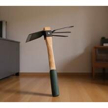 Edward Tools Hoe and Cultivator Hand Tiller - Carbon Steel Blade - Heavy duty for loosening soil weeding and digging - Rubber ergo grip handle - Rust proof - Negro - Ver 1